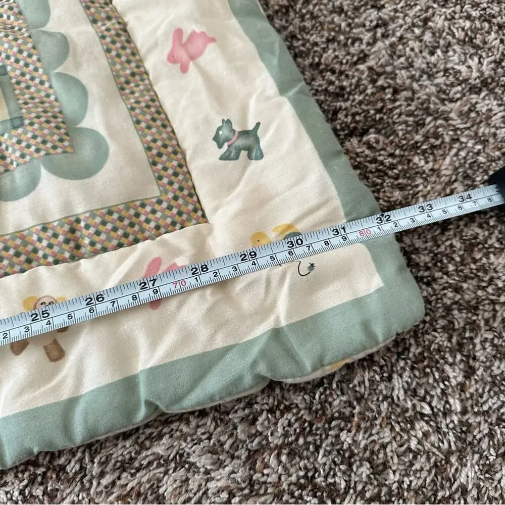 Bedtime originals baby quilt crib blanket three bears giraffe bunny 90s pastel
